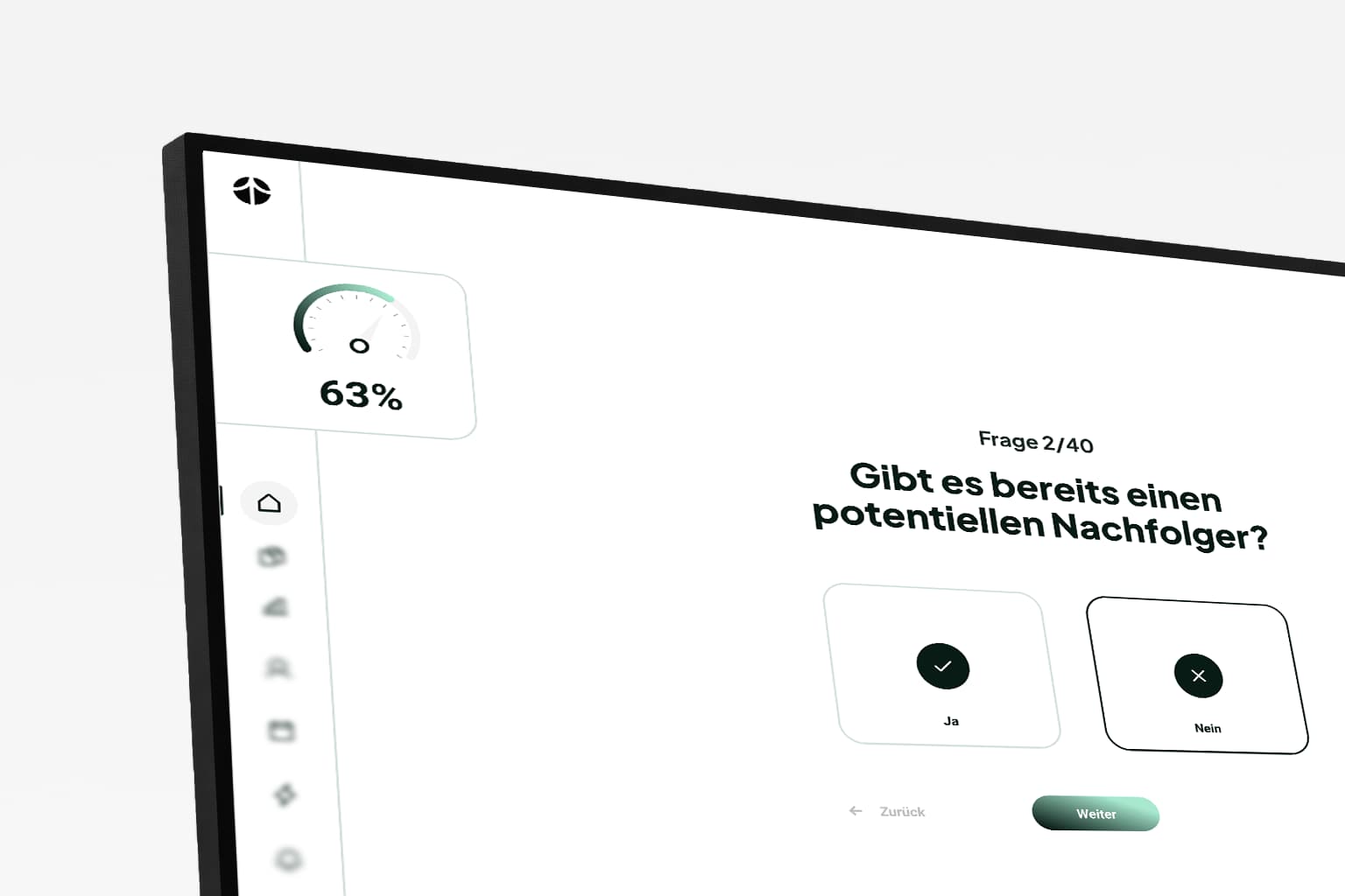 Pontico Nachfolge-Cockpit mit digitalem Fragebogen zur Suche nach einem potenziellen Nachfolger